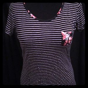 Cute black and white stripped shirt!